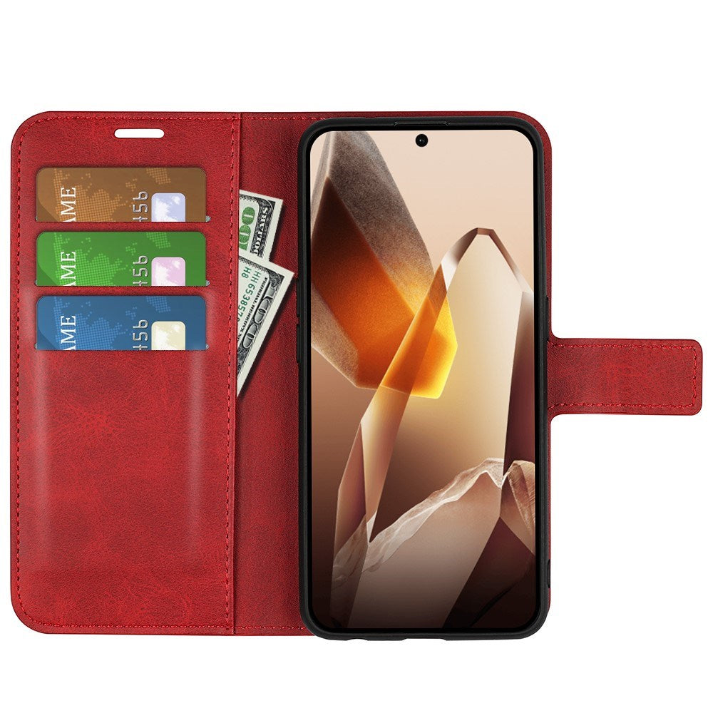 EIDERWOOD OnePlus 13 Wallet Flip Cover i Læder m. Pung - Rød