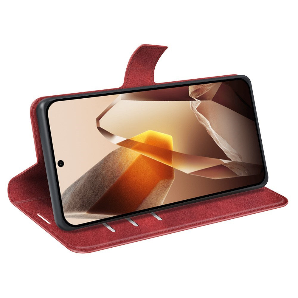 EIDERWOOD OnePlus 13 Wallet Flip Cover i Læder m. Pung - Rød