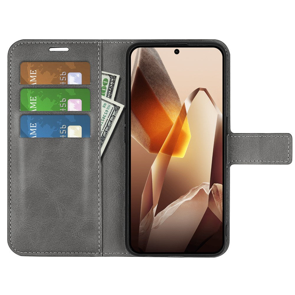 EIDERWOOD OnePlus 13 Wallet Flip Cover i Læder m. Pung - Grå