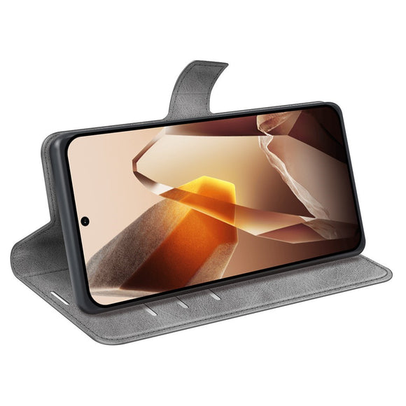 EIDERWOOD OnePlus 13 Wallet Flip Cover i Læder m. Pung - Grå