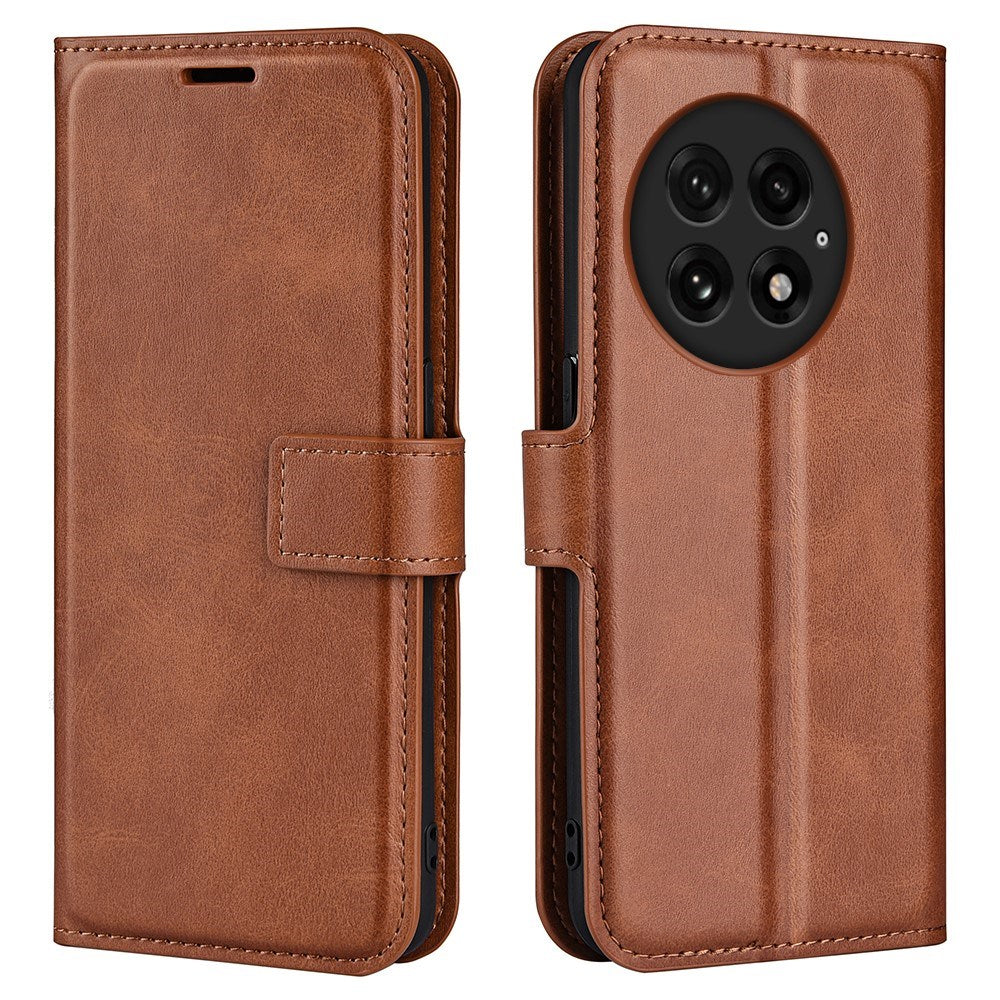 EIDERWOOD OnePlus 13 Wallet Flip Cover i Læder m. Pung - Brun