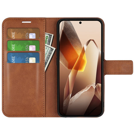 EIDERWOOD OnePlus 13 Wallet Flip Cover i Læder m. Pung - Brun