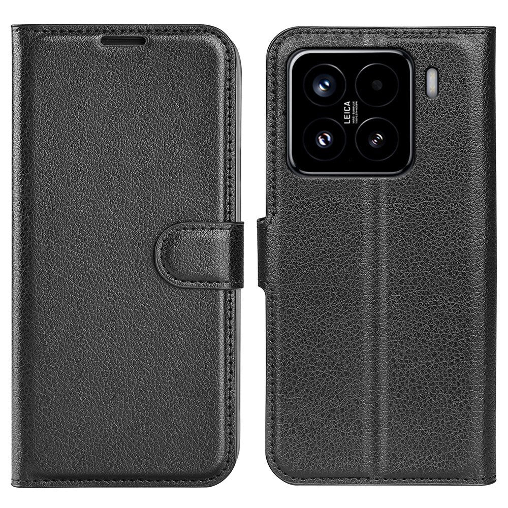 EIDERWOOD Xiaomi 15 Kunstlæder Flip Cover m. Kortholder & Ståfunktion - Sort
