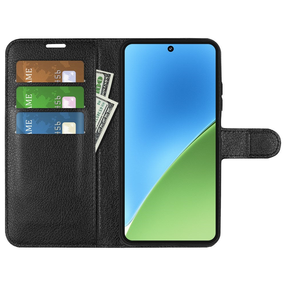 EIDERWOOD Xiaomi 15 Kunstlæder Flip Cover m. Kortholder & Ståfunktion - Sort