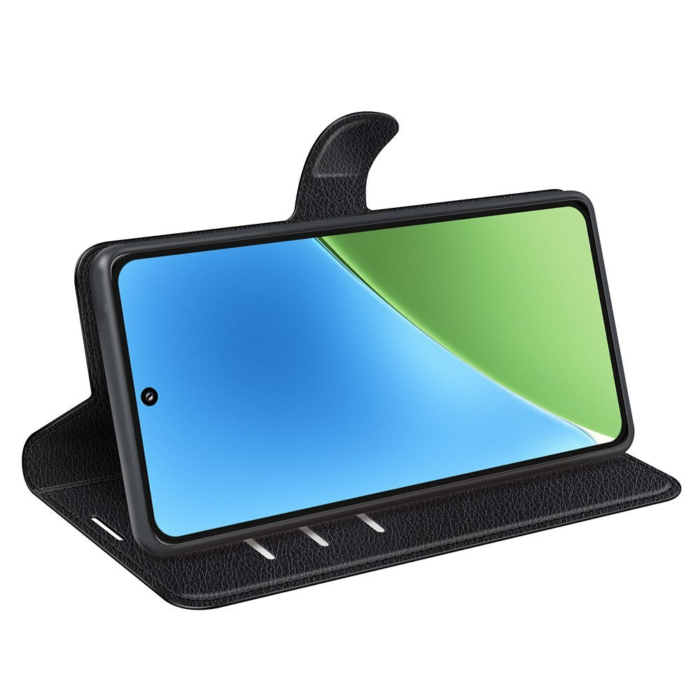 EIDERWOOD Xiaomi 15 Kunstlæder Flip Cover m. Kortholder & Ståfunktion - Sort