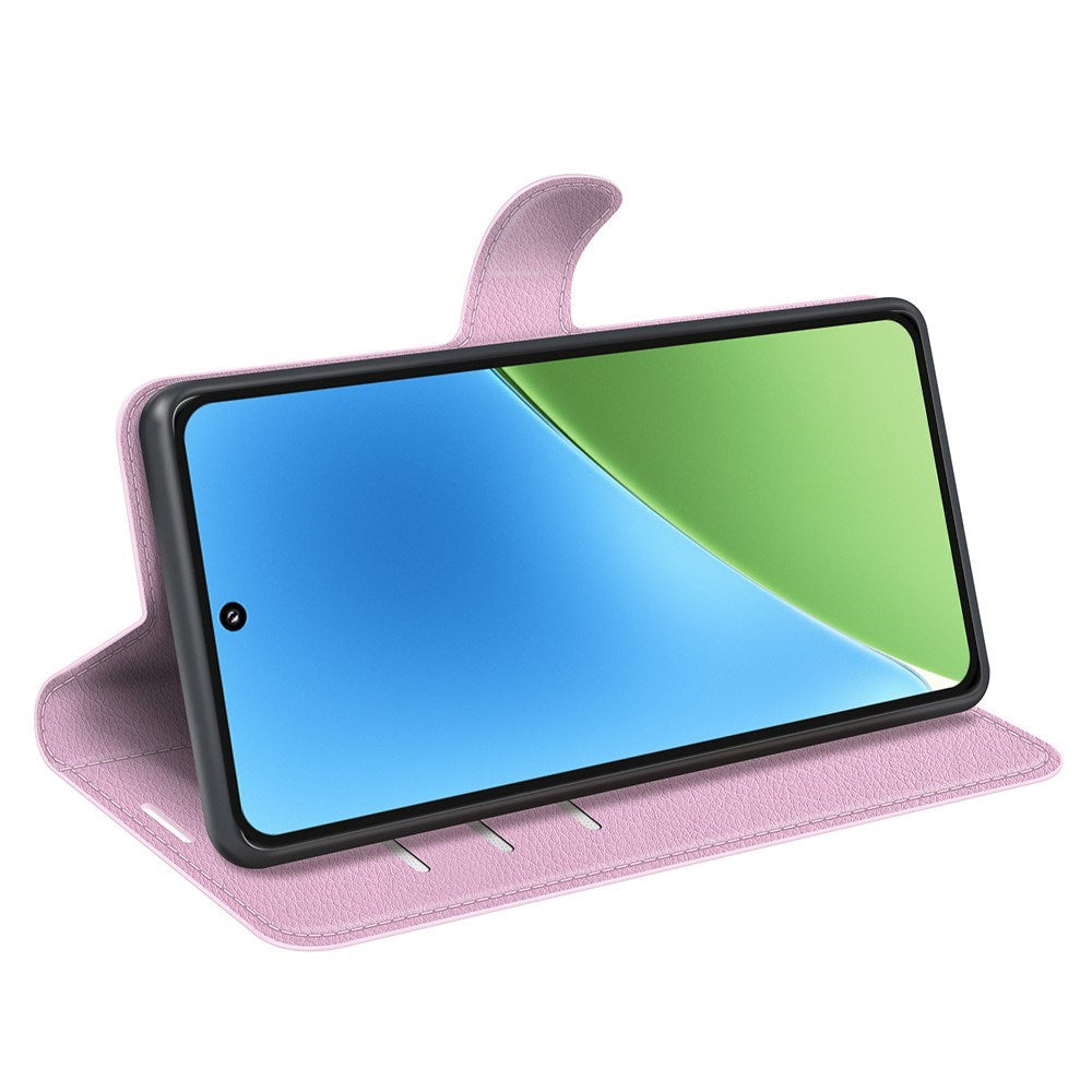 EIDERWOOD Xiaomi 15 Kunstlæder Flip Cover m. Kortholder & Ståfunktion - Lyserød