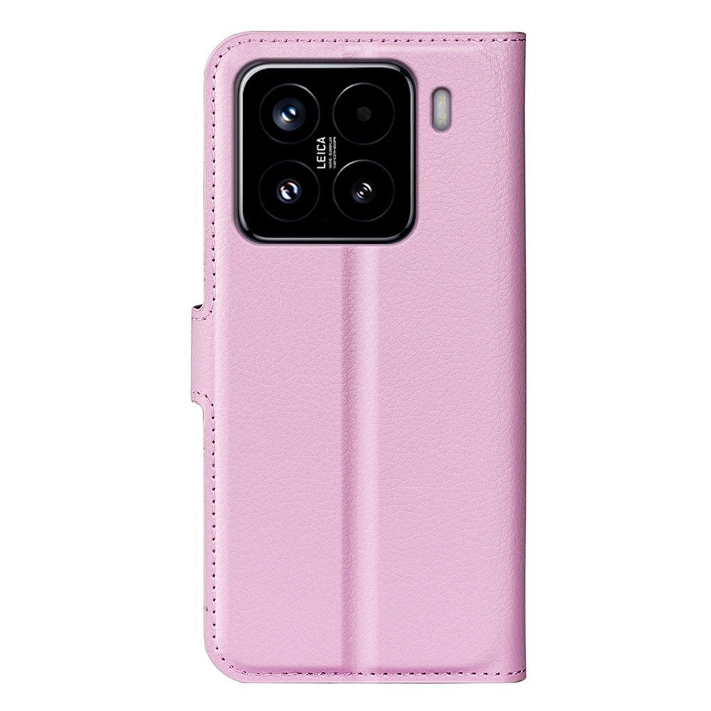 EIDERWOOD Xiaomi 15 Kunstlæder Flip Cover m. Kortholder & Ståfunktion - Lyserød