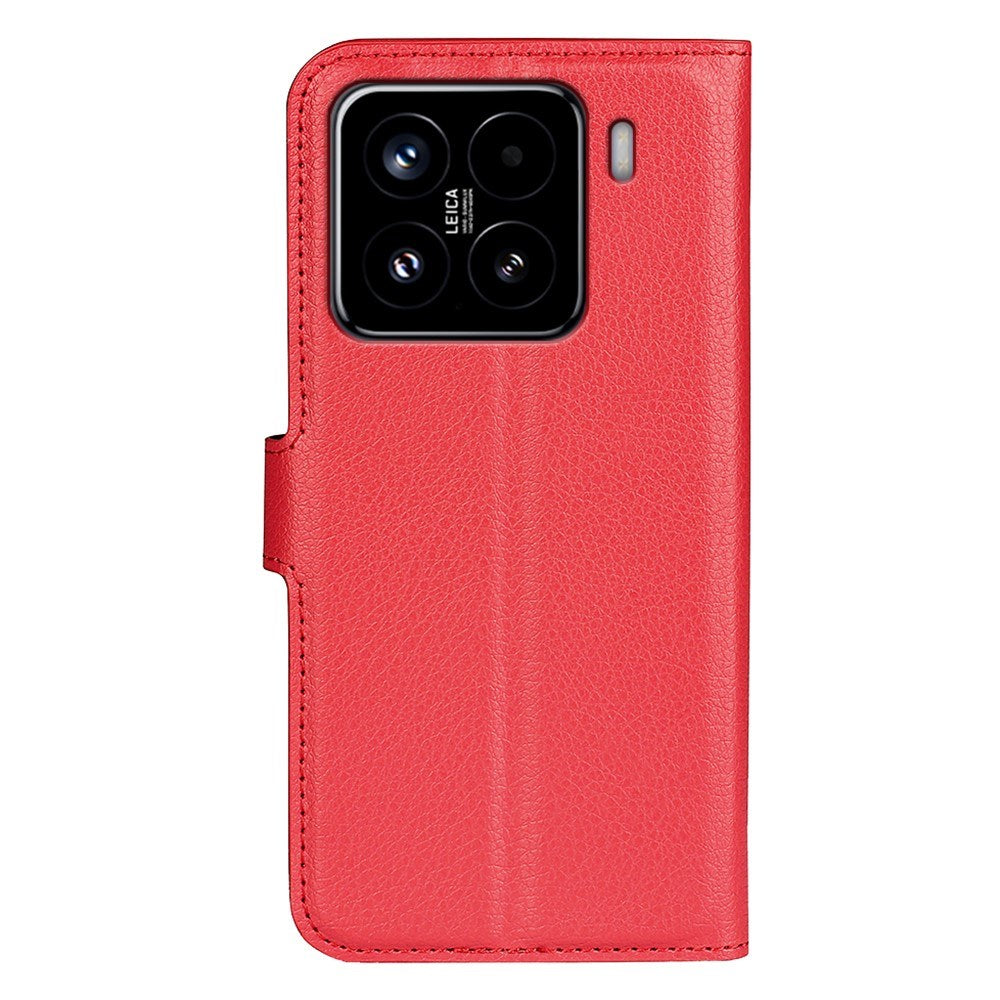 EIDERWOOD Xiaomi 15 Kunstlæder Flip Cover m. Kortholder & Ståfunktion - Rød