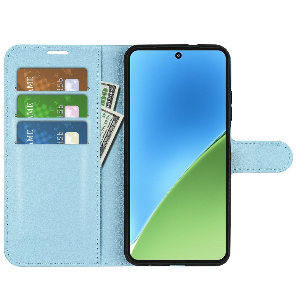 EIDERWOOD Xiaomi 15 Kunstlæder Flip Cover m. Kortholder & Ståfunktion - Blå
