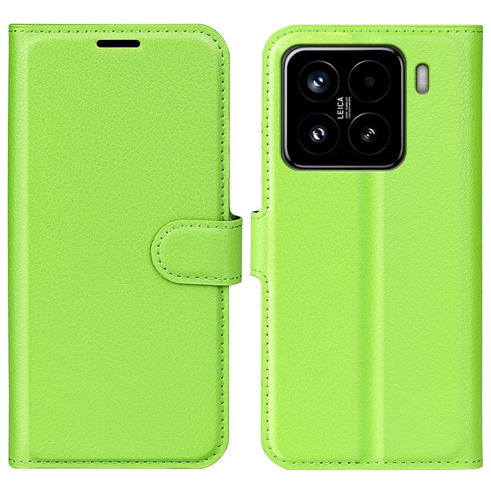 EIDERWOOD Xiaomi 15 Kunstlæder Flip Cover m. Kortholder & Ståfunktion - Grøn