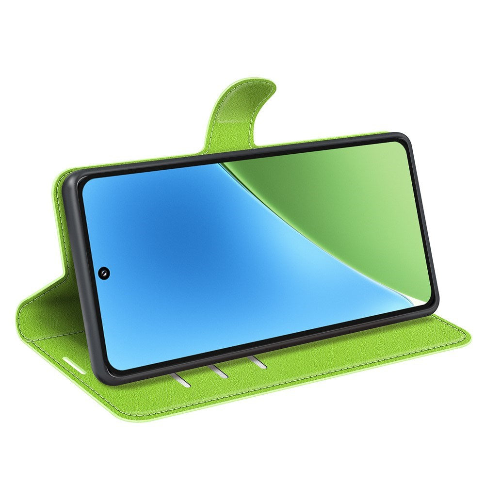 EIDERWOOD Xiaomi 15 Kunstlæder Flip Cover m. Kortholder & Ståfunktion - Grøn