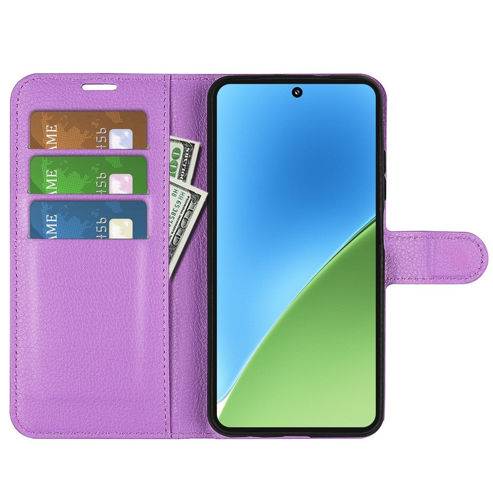 EIDERWOOD Xiaomi 15 Kunstlæder Flip Cover m. Kortholder & Ståfunktion - Lilla