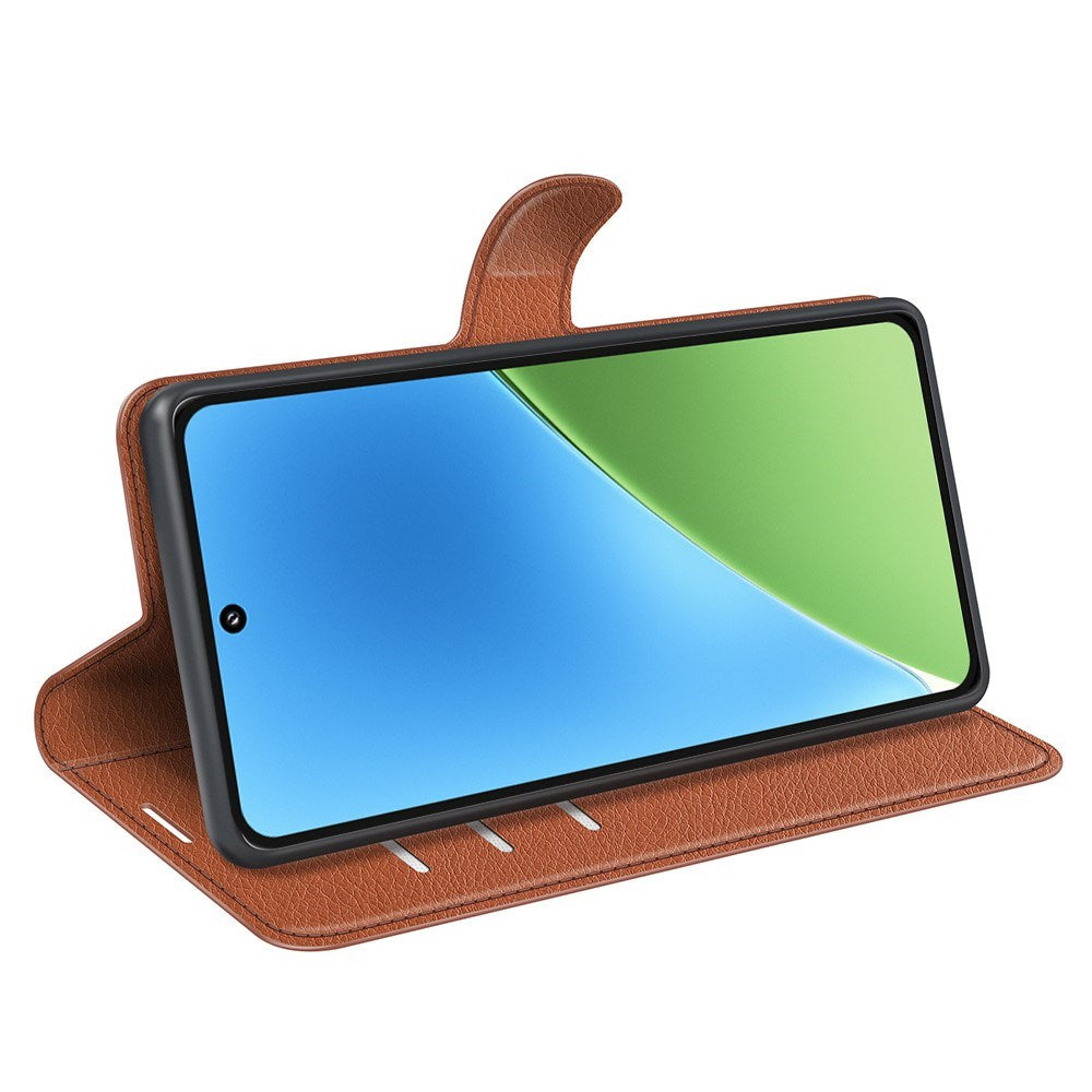 EIDERWOOD Xiaomi 15 Kunstlæder Flip Cover m. Kortholder & Ståfunktion - Brun