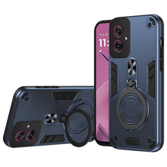 EIDERWOOD Motorola Moto G55 Hybrid Håndværker Cover m. Roterende Kickstand - Blå