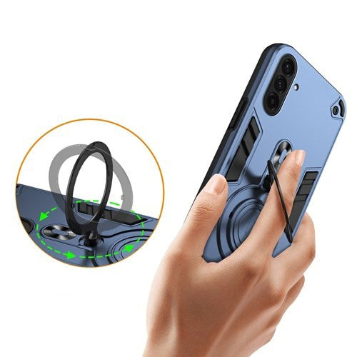 EIDERWOOD Samsung Galaxy A36 (5G) Hybrid Cover m. 360 Grader Roterbar Kickstand - MagSafe Kompatibel - Blå