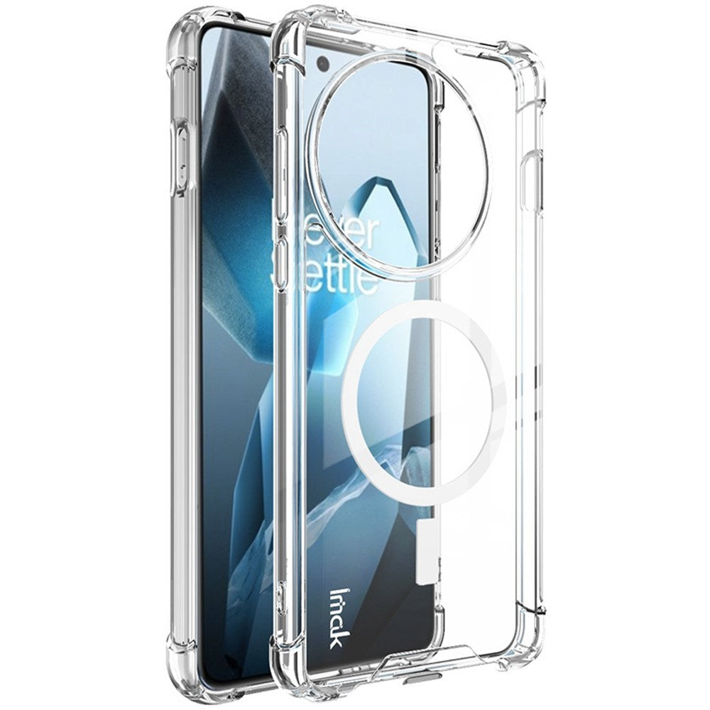 IMAK OnePlus 13 Hybrid Plastik Cover - MagSafe Kompatibel - Gennemsigtig / Hvid