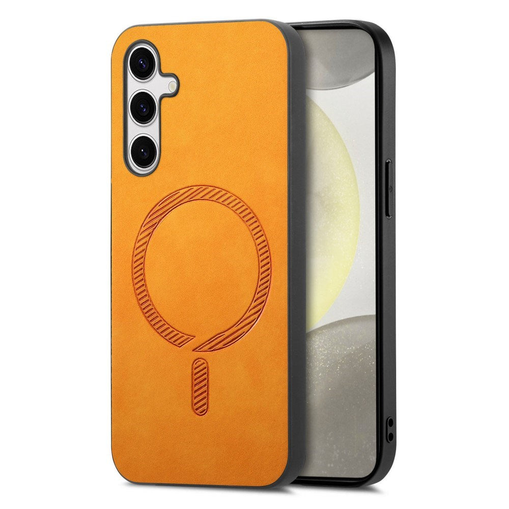 EIDERWOOD Samsung Galaxy S25 Kunstlæder Cover - MagSafe Kompatibel - Orange