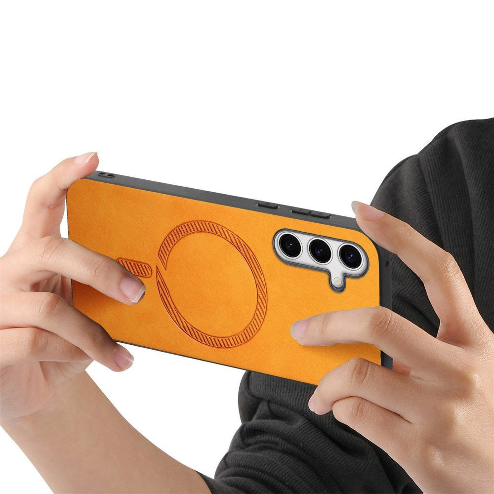 EIDERWOOD Samsung Galaxy S25 Kunstlæder Cover - MagSafe Kompatibel - Orange