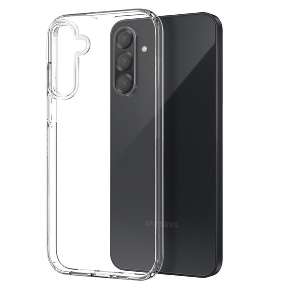 Samsung Galaxy A56 (5G) 2-i-1 Fleksibelt Plastik Cover & Hærdet Skærmbeskyttelsesglas - Gennemsigtig