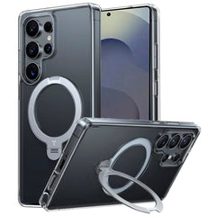 TORRAS Samsung Galaxy S25 Ultra Hybrid Cover m. Kickstand - MagSafe Kompatibel - Gennemsigtig