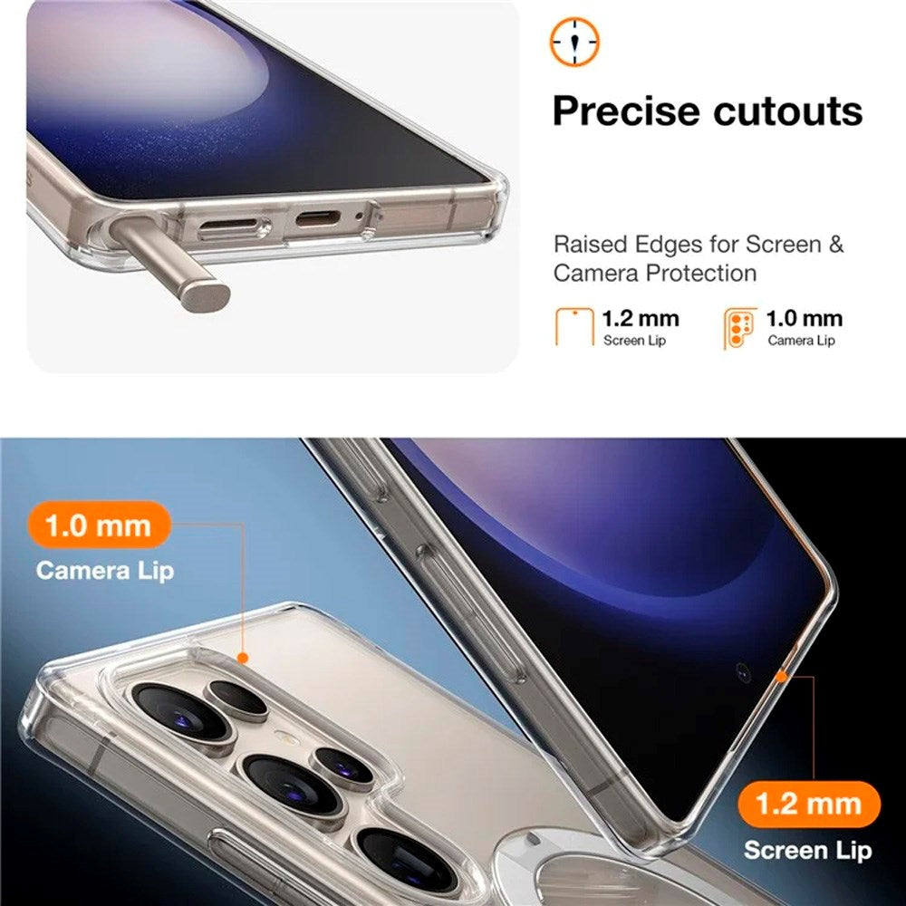 TORRAS Samsung Galaxy S25 Ultra Hybrid Cover m. Kickstand - MagSafe Kompatibel - Gennemsigtig