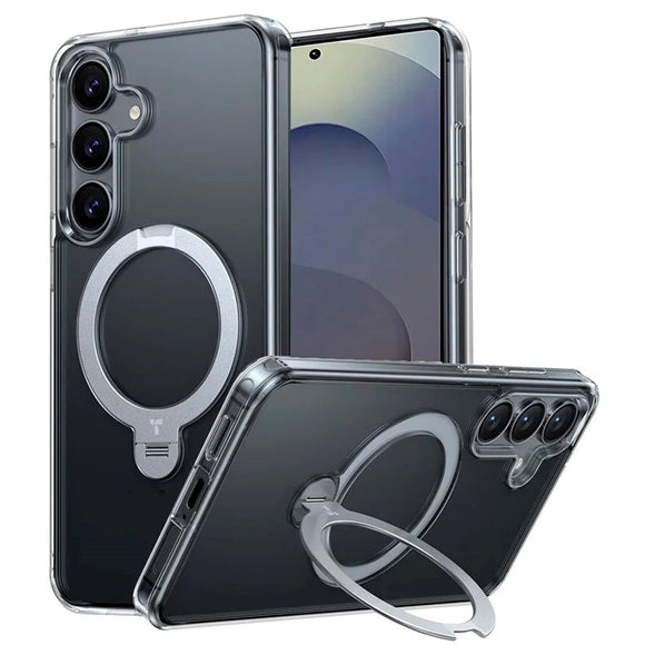 TORRAS Samsung Galaxy S25+ (Plus) Hybrid Cover m. Kickstand - MagSafe Kompatibel - Gennemsigtig