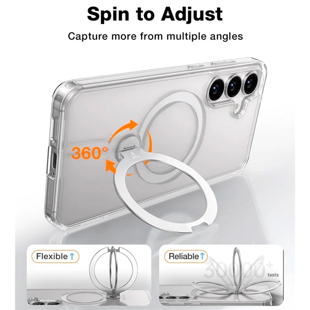 TORRAS Samsung Galaxy S25+ (Plus) Hybrid Cover m. Kickstand - MagSafe Kompatibel - Gennemsigtig