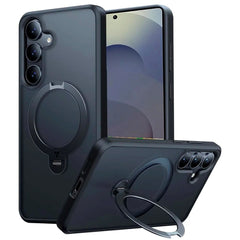 TORRAS Samsung Galaxy S25 Hybrid Cover m. Kickstand - MagSafe Kompatibel - Sort