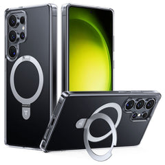 TORRAS Samsung Galaxy S25 Ultra Guardian Ostand Hybrid Cover m. Kickstand - MagSafe Kompatibel - Gennemsigtig