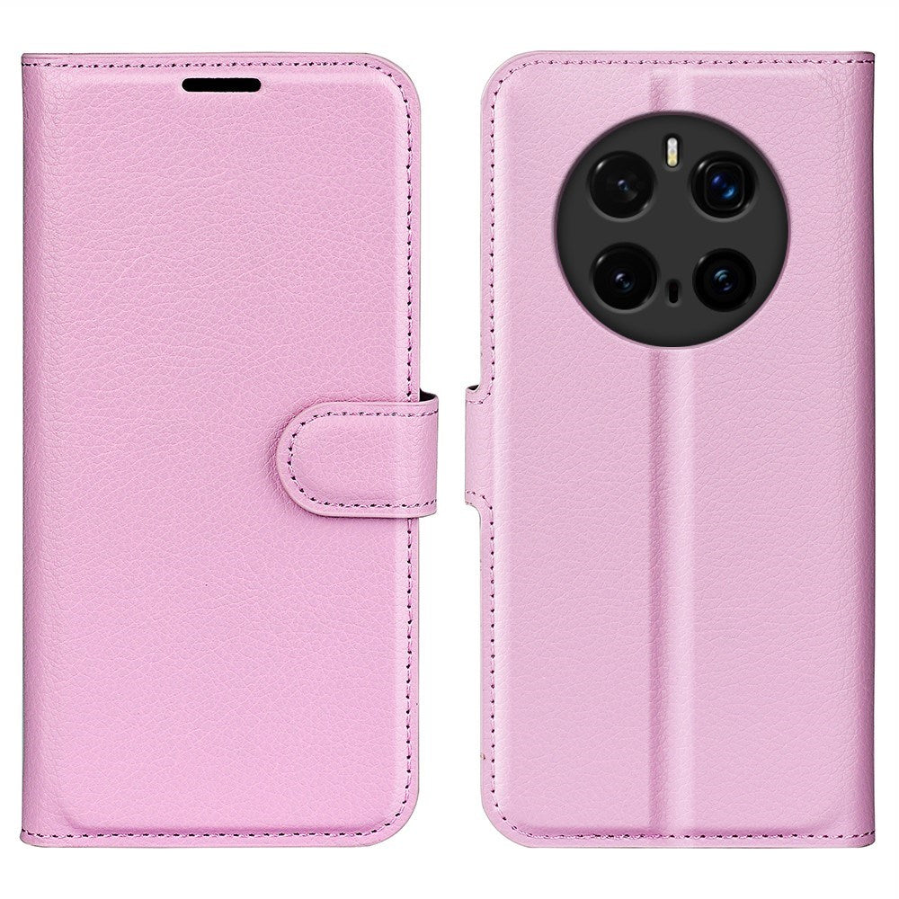EIDERWOOD Honor Magic7 Pro Kunstlæder Flip Cover m. Kortholder & Ståfunktion - Lyserød