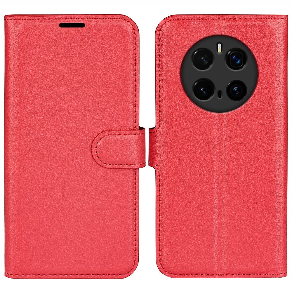 EIDERWOOD Honor Magic7 Pro Kunstlæder Flip Cover m. Kortholder & Ståfunktion - Rød