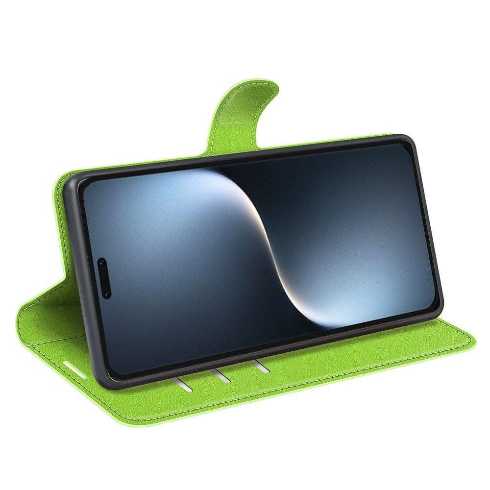 EIDERWOOD Honor Magic7 Pro Kunstlæder Flip Cover m. Kortholder & Ståfunktion - Grøn