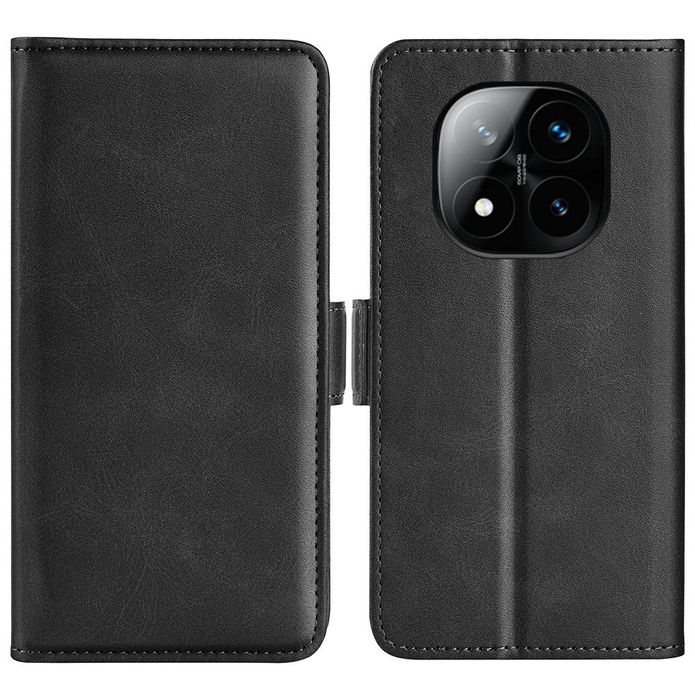 EIDERWOOD Xiaomi Redmi Note 14 Pro+ Kunstlæder Flip Cover m. Kortholder & Ståfunktion - Sort