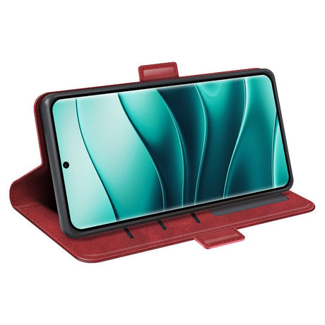 EIDERWOOD Xiaomi Redmi Note 14 Pro+ Kunstlæder Flip Cover m. Pung & Ståfunktion - Rød