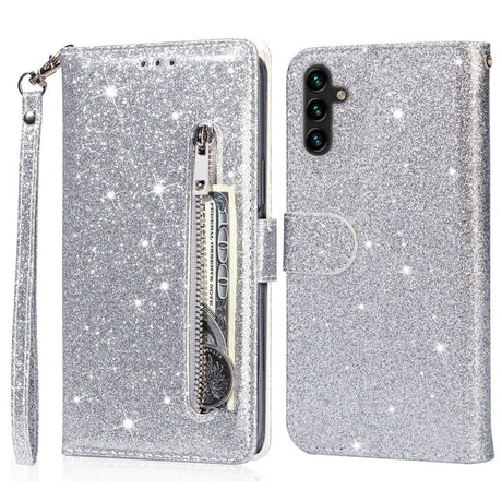 EIDERWOOD Samsung Galaxy A56 (5G) Glimmer Flip Cover m. Lynlåslomme & Ståfunktion - Sølv