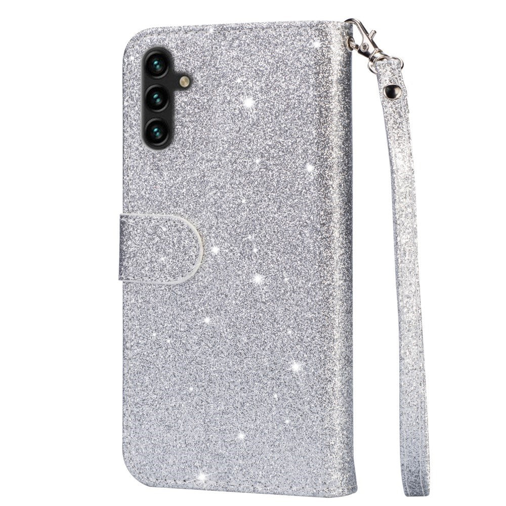 EIDERWOOD Samsung Galaxy A56 (5G) Glimmer Flip Cover m. Lynlåslomme & Ståfunktion - Sølv