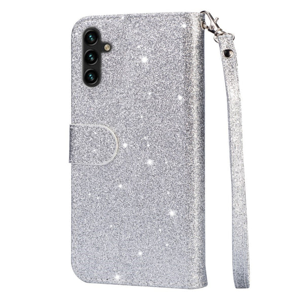 EIDERWOOD Samsung Galaxy A56 (5G) Glimmer Flip Cover m. Lynlåslomme & Ståfunktion - Sølv