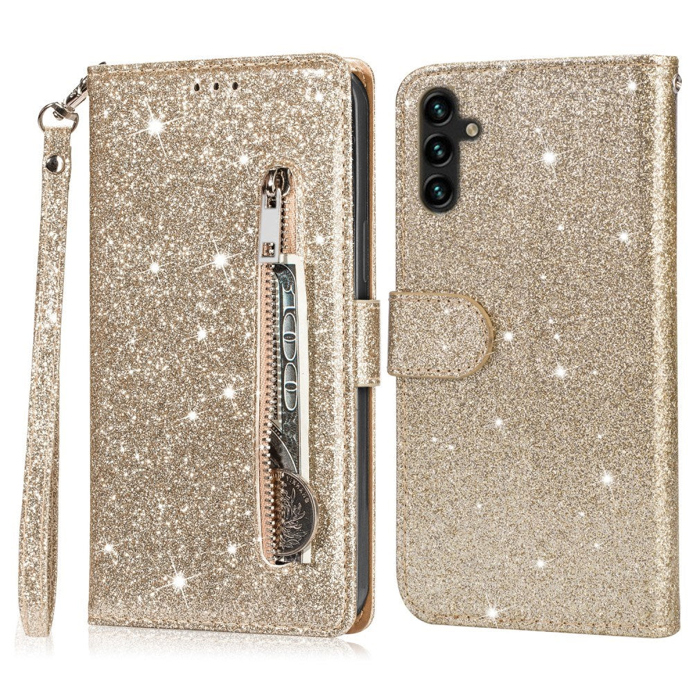 EIDERWOOD Samsung Galaxy A56 (5G) Glimmer Flip Cover m. Lynlåslomme & Ståfunktion - Guld