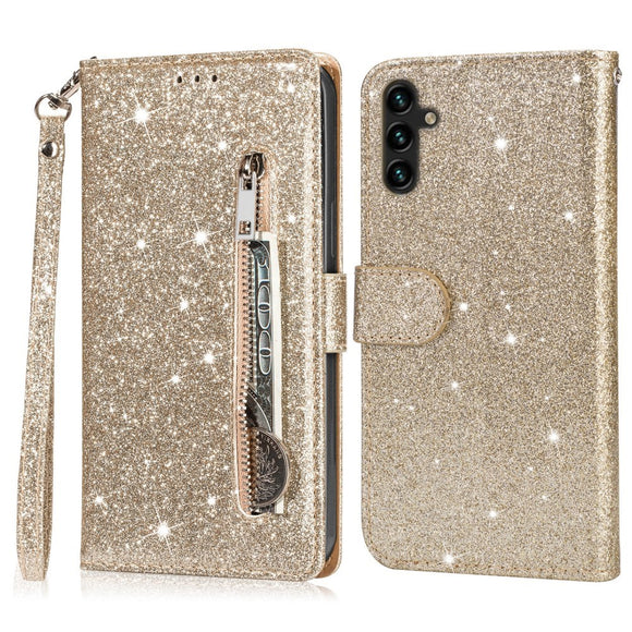 EIDERWOOD Samsung Galaxy A56 (5G) Glimmer Flip Cover m. Lynlåslomme & Ståfunktion - Guld