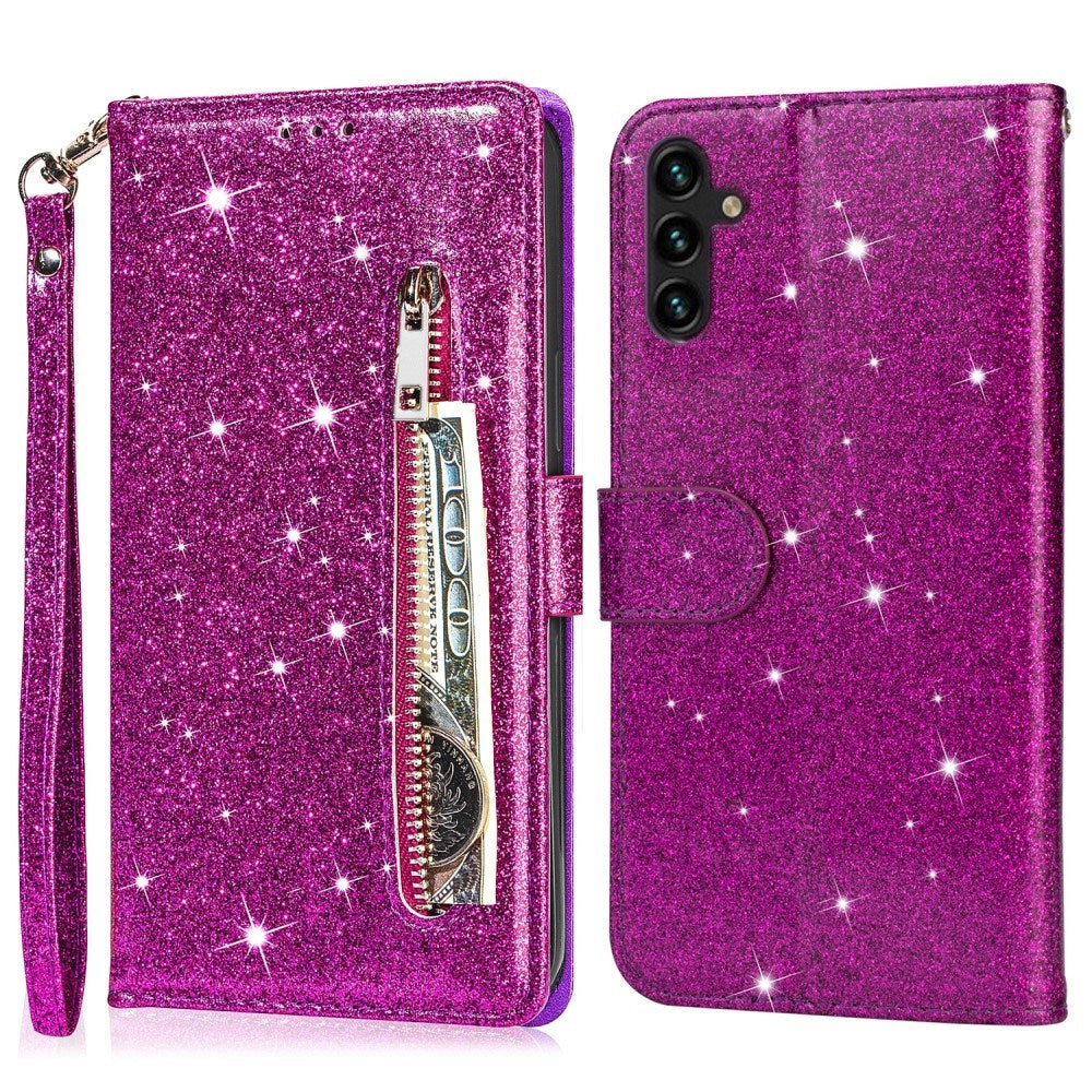 EIDERWOOD Samsung Galaxy A56 (5G) Glimmer Flip Cover m. Lynlåslomme & Ståfunktion - Lilla