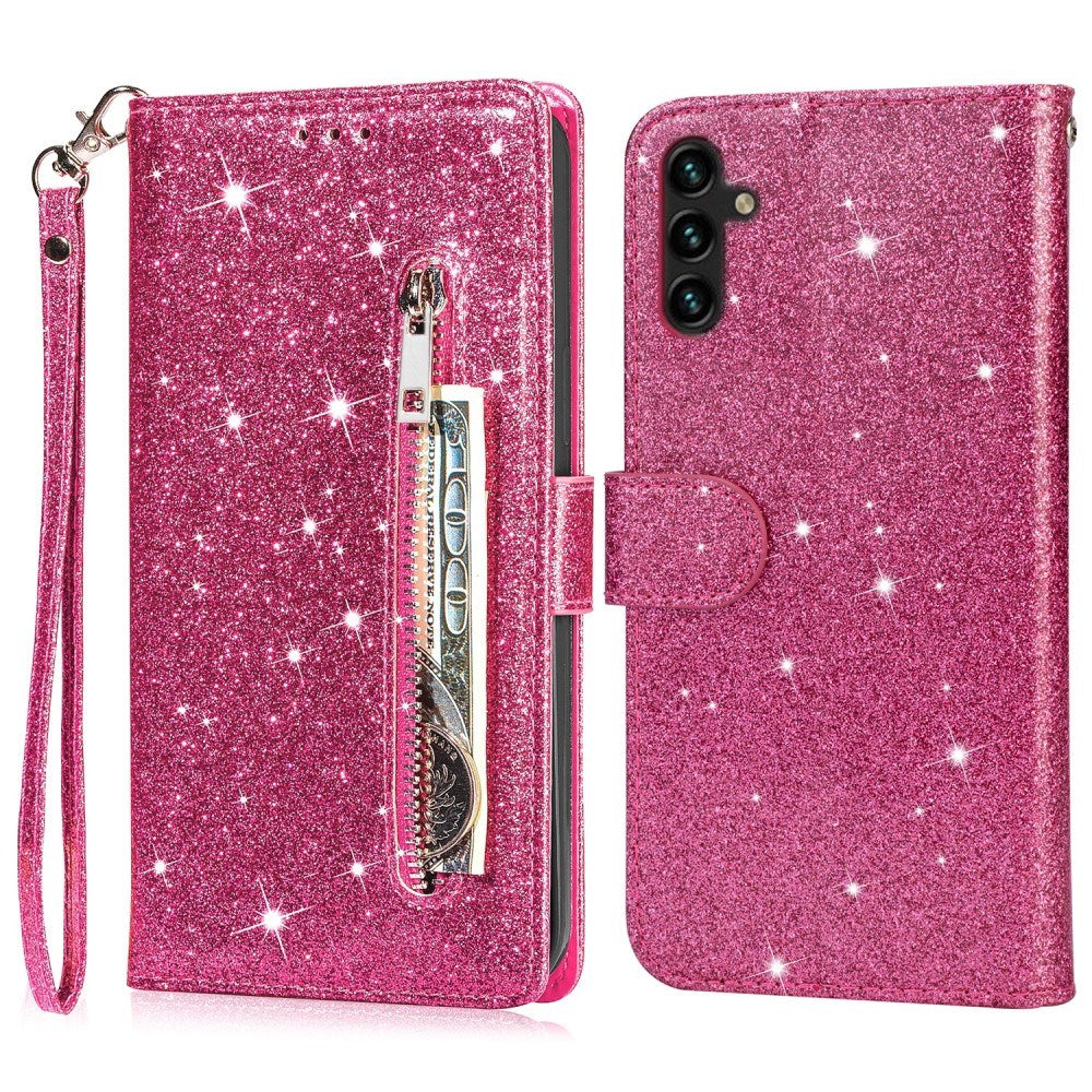 EIDERWOOD Samsung Galaxy A56 (5G) Glimmer Flip Cover m. Lynlåslomme & Ståfunktion - Pink