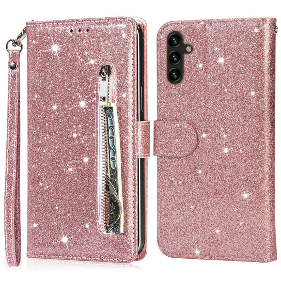 EIDERWOOD Samsung Galaxy A56 (5G) Glimmer Flip Cover m. Lynlåslomme & Ståfunktion - Lyserød