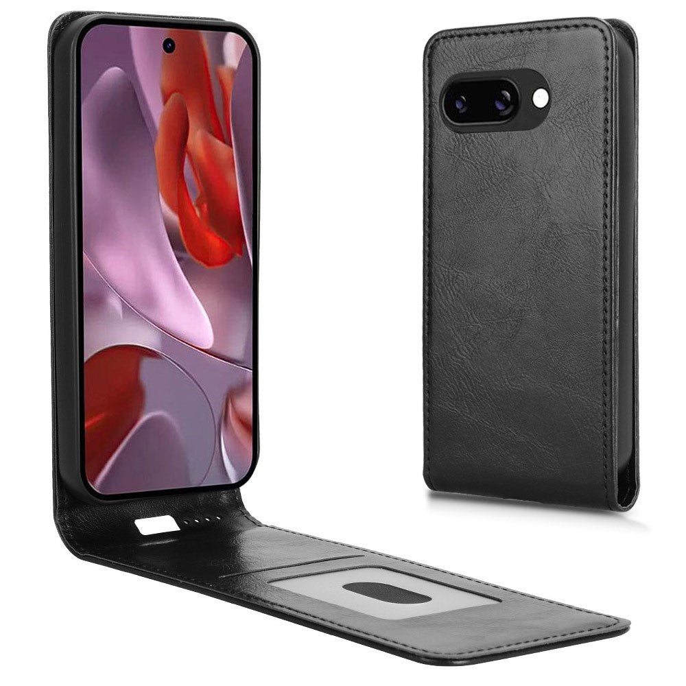 EIDERWOOD Google Pixel 9a Kunstlæder Flip Cover m. Kortlomme - Sort