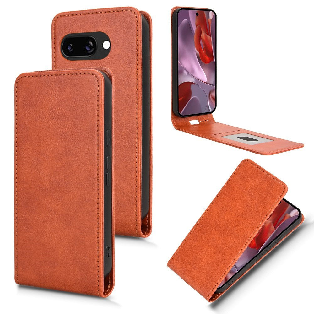 EIDERWOOD Google Pixel 9a Kunstlæder Flip Cover m. Kortlomme - Orange