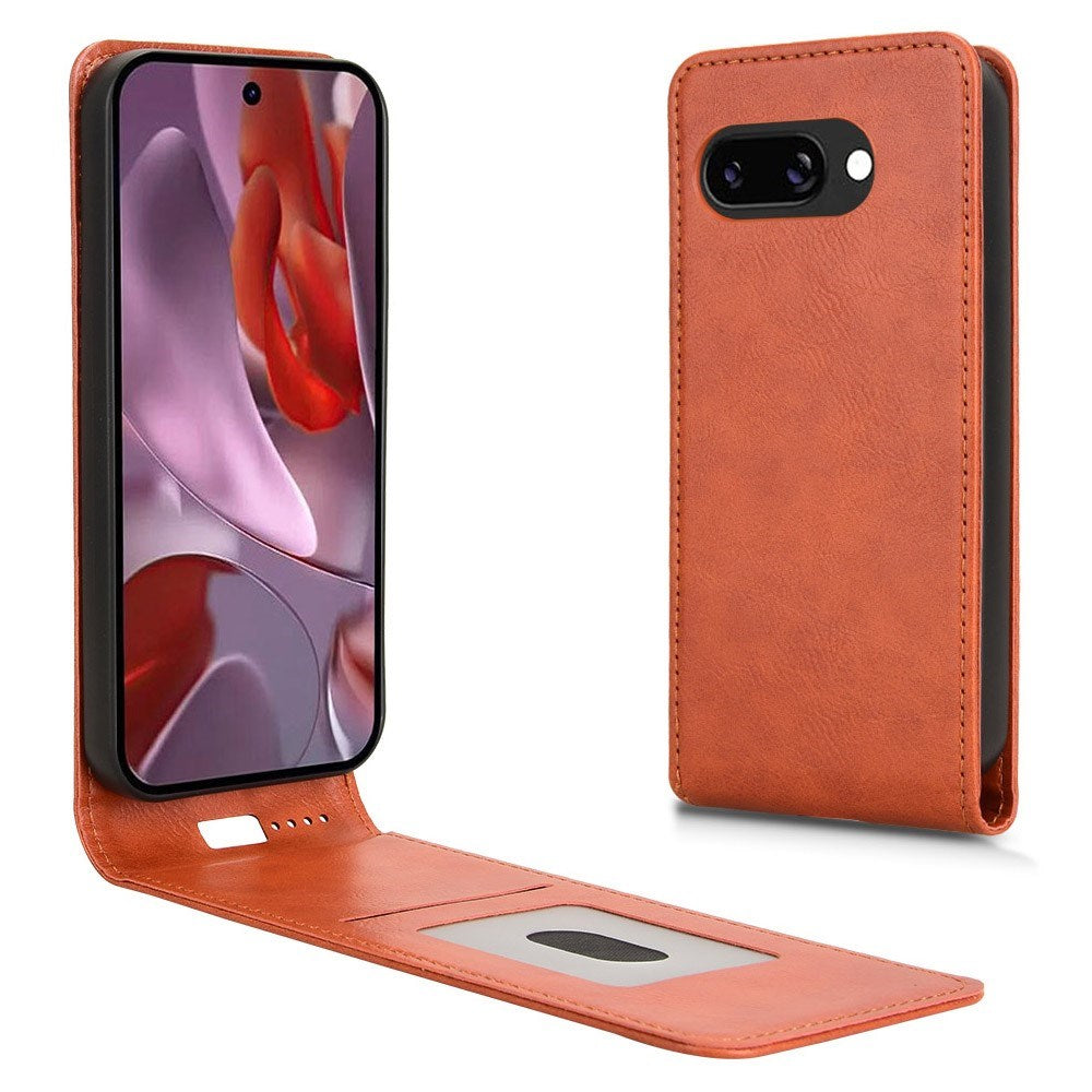 EIDERWOOD Google Pixel 9a Kunstlæder Flip Cover m. Kortlomme - Orange