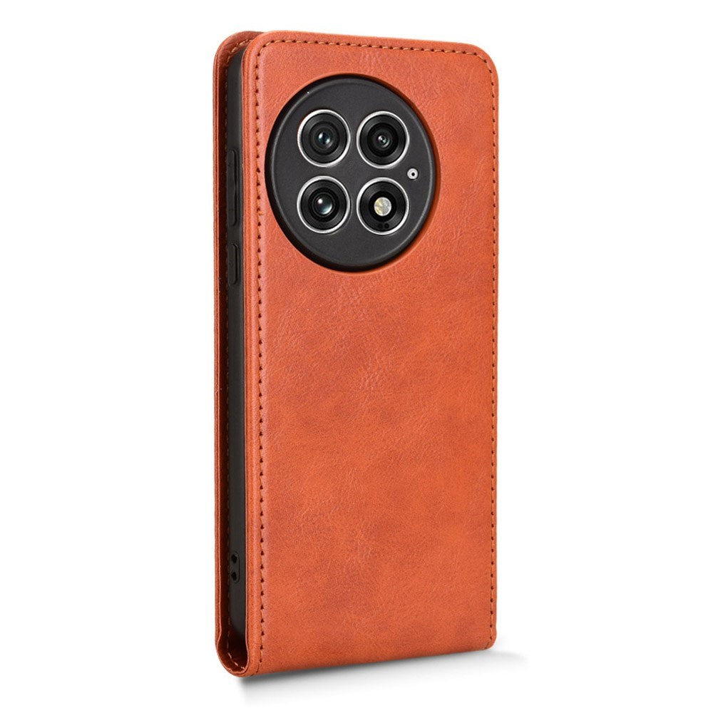 EIDERWOOD OnePlus 13 Vegansk Læder Flip Cover m. Kortlomme - Orange