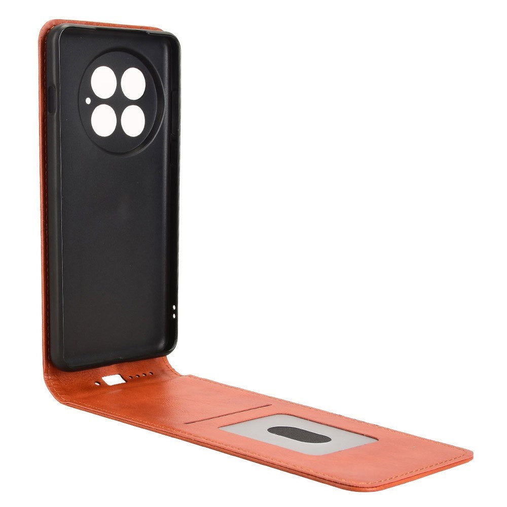 EIDERWOOD OnePlus 13 Vegansk Læder Flip Cover m. Kortlomme - Orange