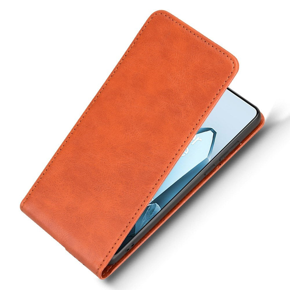 EIDERWOOD OnePlus 13 Vegansk Læder Flip Cover m. Kortlomme - Orange