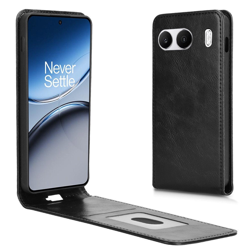 EIDERWOOD OnePlus Nord 4 Vertikalt Flip Cover m. Kortholder - Sort