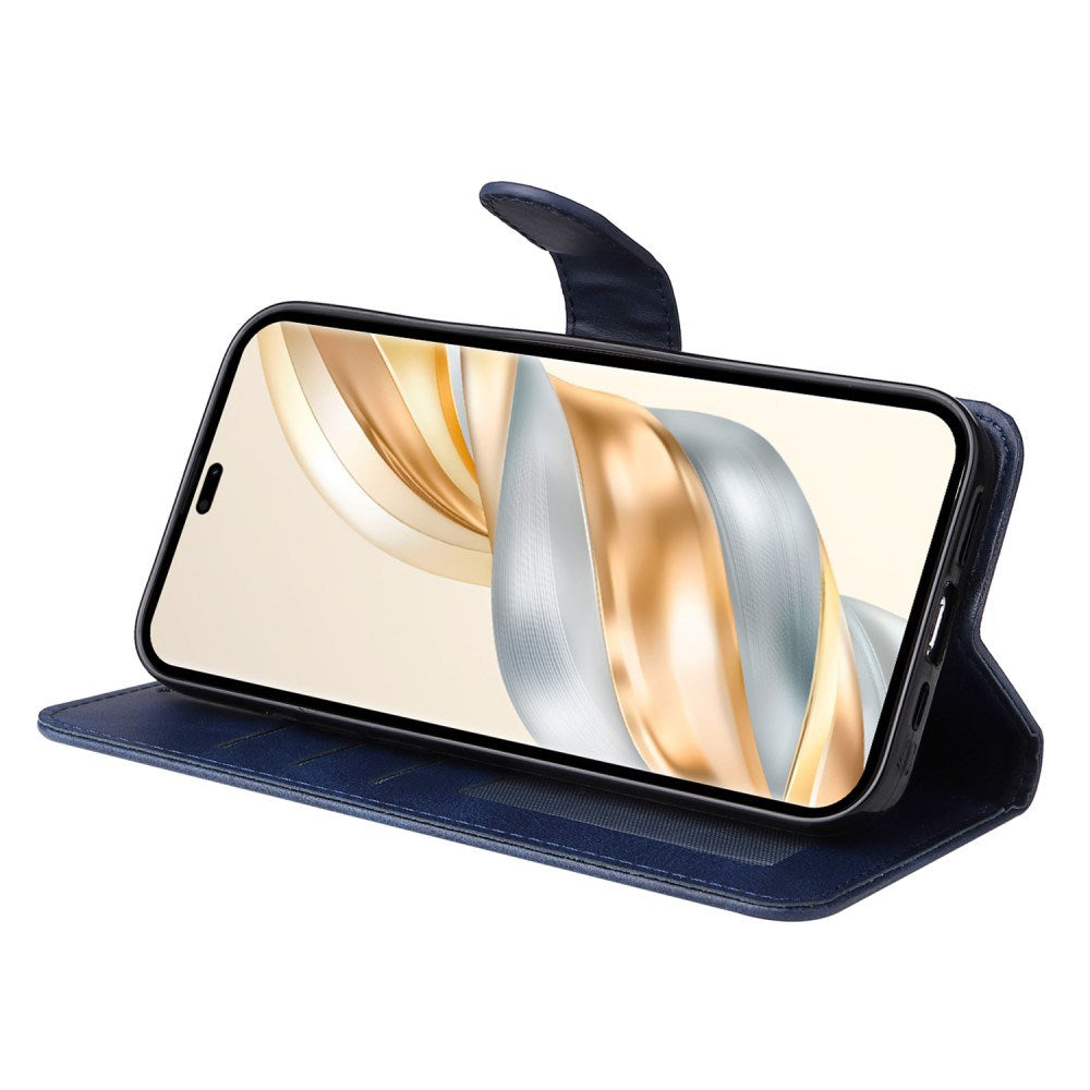 EIDERWOOD Honor Magic7 Lite Kunstlæder Flip Cover m. Strop - Blå
